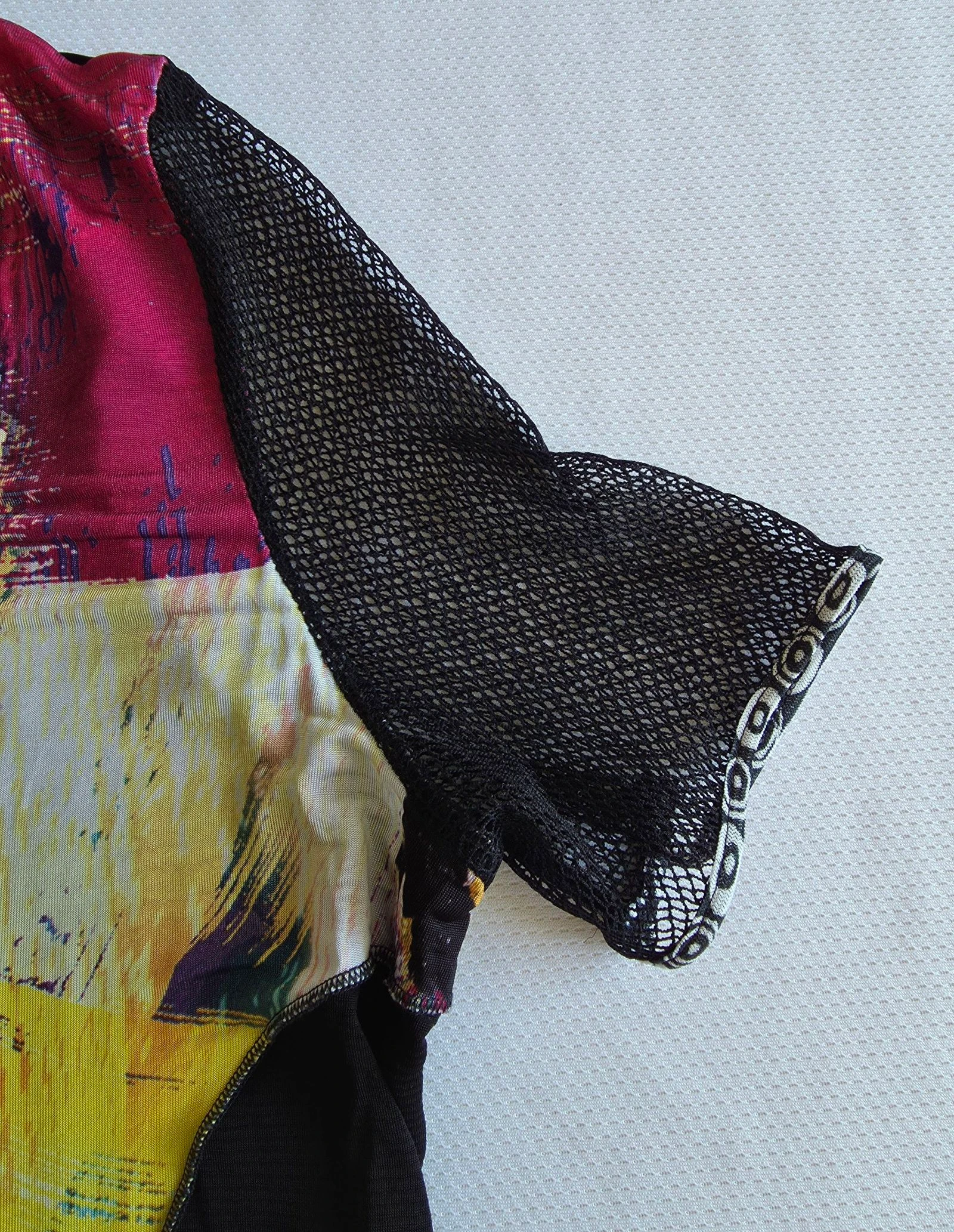 Asymmetrische veelkleurige grafische t-shirt maat 38/40 origineel top – photo 4